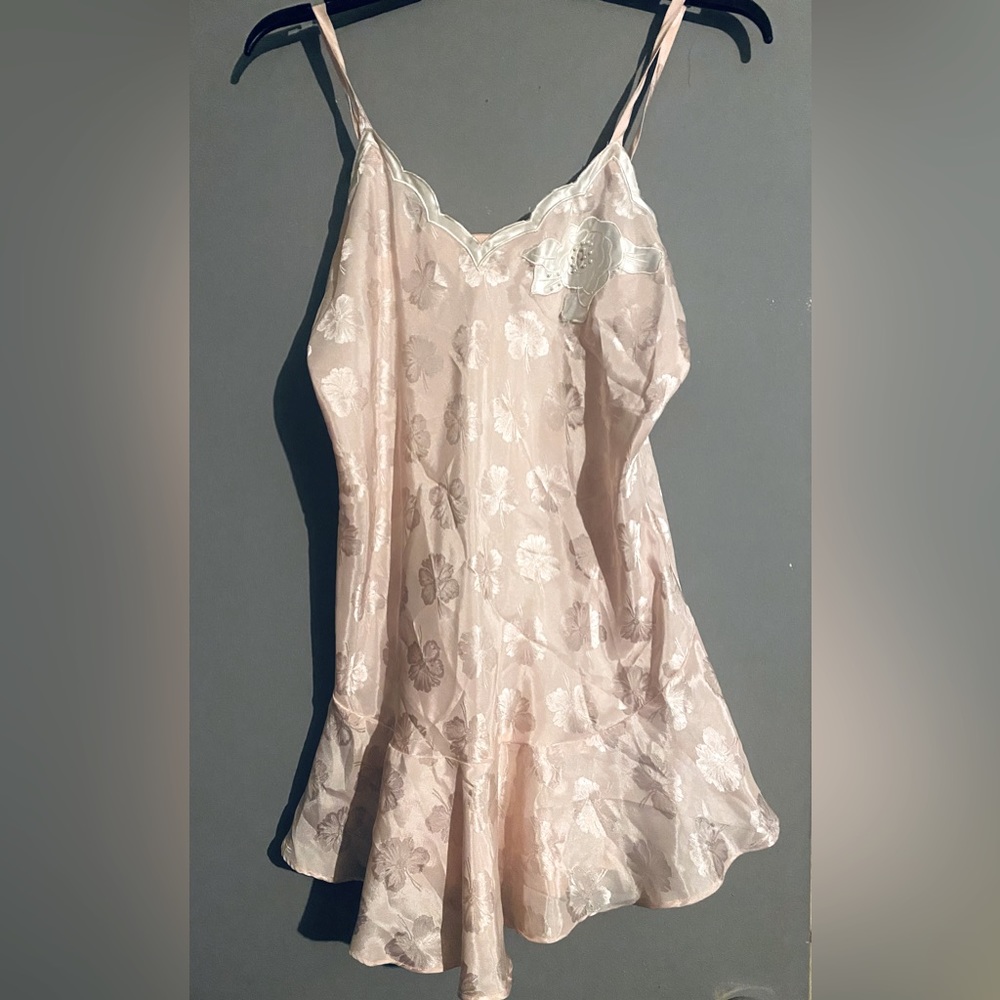 Vintage Gold Label Victoria’s Secret Mini Slip Dress Size Large